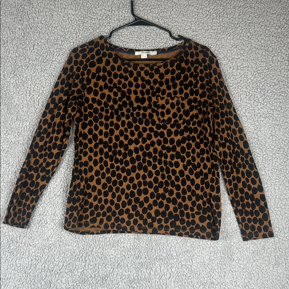 Nice!! Boden Long Sleeve Animal Print Top Women’s Size 6 - Picture 13 of 16